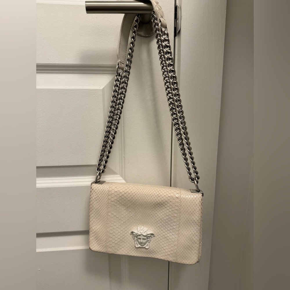 Versace White Python Bag - Borsa Pitone Decolorat… - image 2